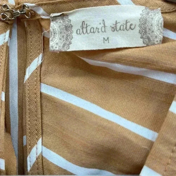 Altar'd State Kimono Sleeve Striped Skater Mini Dress Size M - Picture 3 of 5